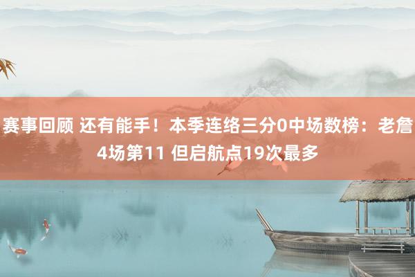 赛事回顾 还有能手！本季连络三分0中场数榜：老詹4场第11 但启航点19次最多