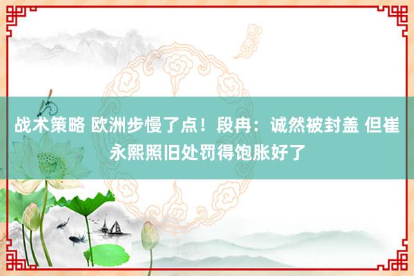 战术策略 欧洲步慢了点！段冉：诚然被封盖 但崔永熙照旧处罚得饱胀好了