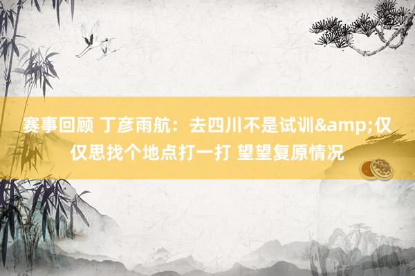 赛事回顾 丁彦雨航：去四川不是试训&仅仅思找个地点打一打 望望复原情况